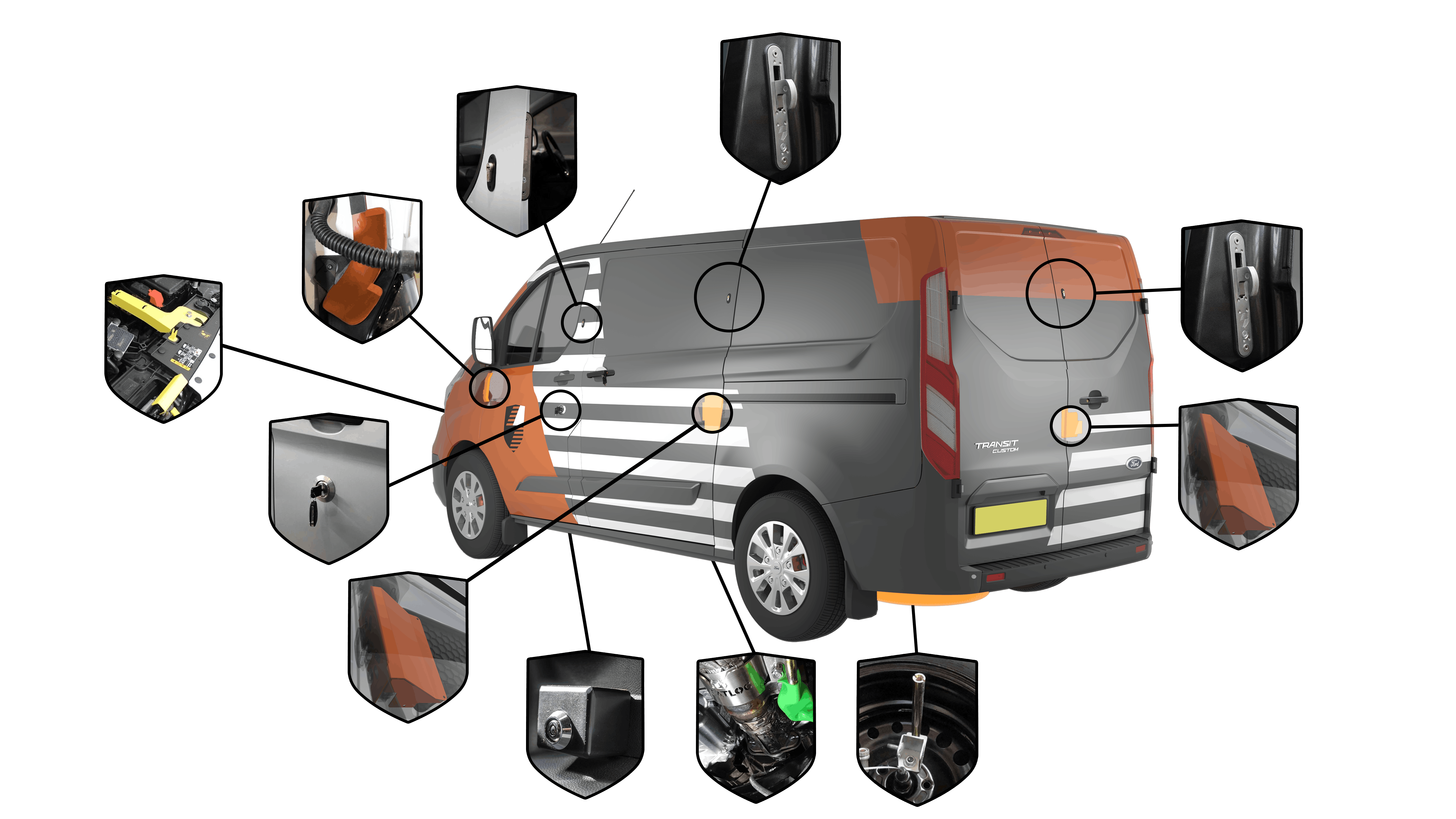 complete whole vehicle hooking deadbolt protection